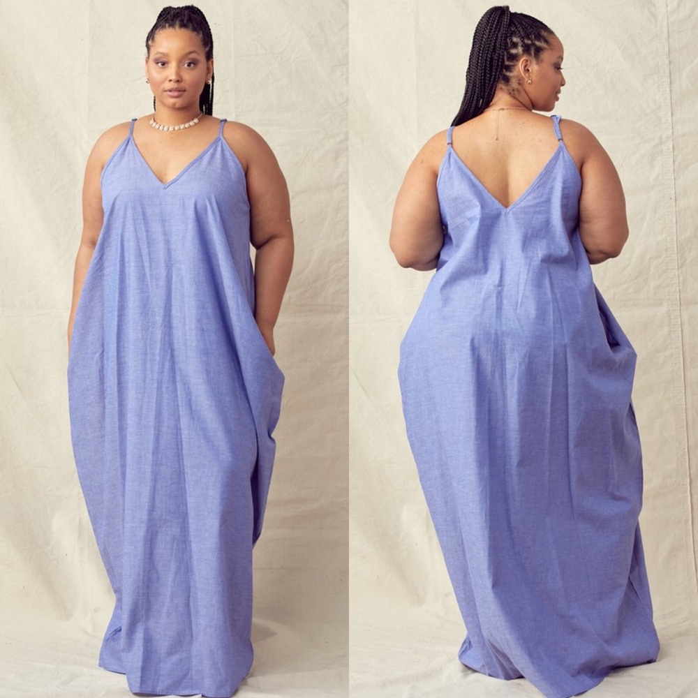 Denim Blue Maxi Dress